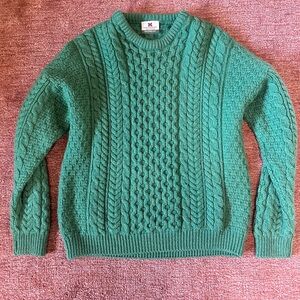 Cable Knit Green Sweater - Clover Brand
